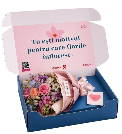 Floare Tu flower box — Tu ești motivul pentru care florile înfloresc