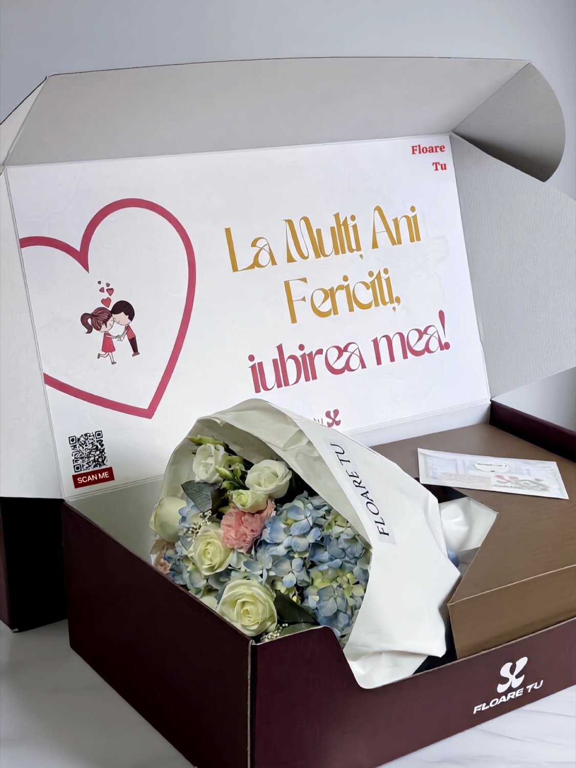 Tiffany Box — roses with a foiled golden message